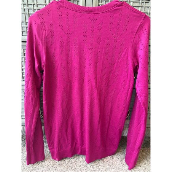 NWOT LULULEMON swiftly breathe long sleeve fetching lines, $88 Sz 4, F30 - Picture 5 of 7